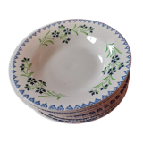 8 Choisy le roy France plates with blue flowers