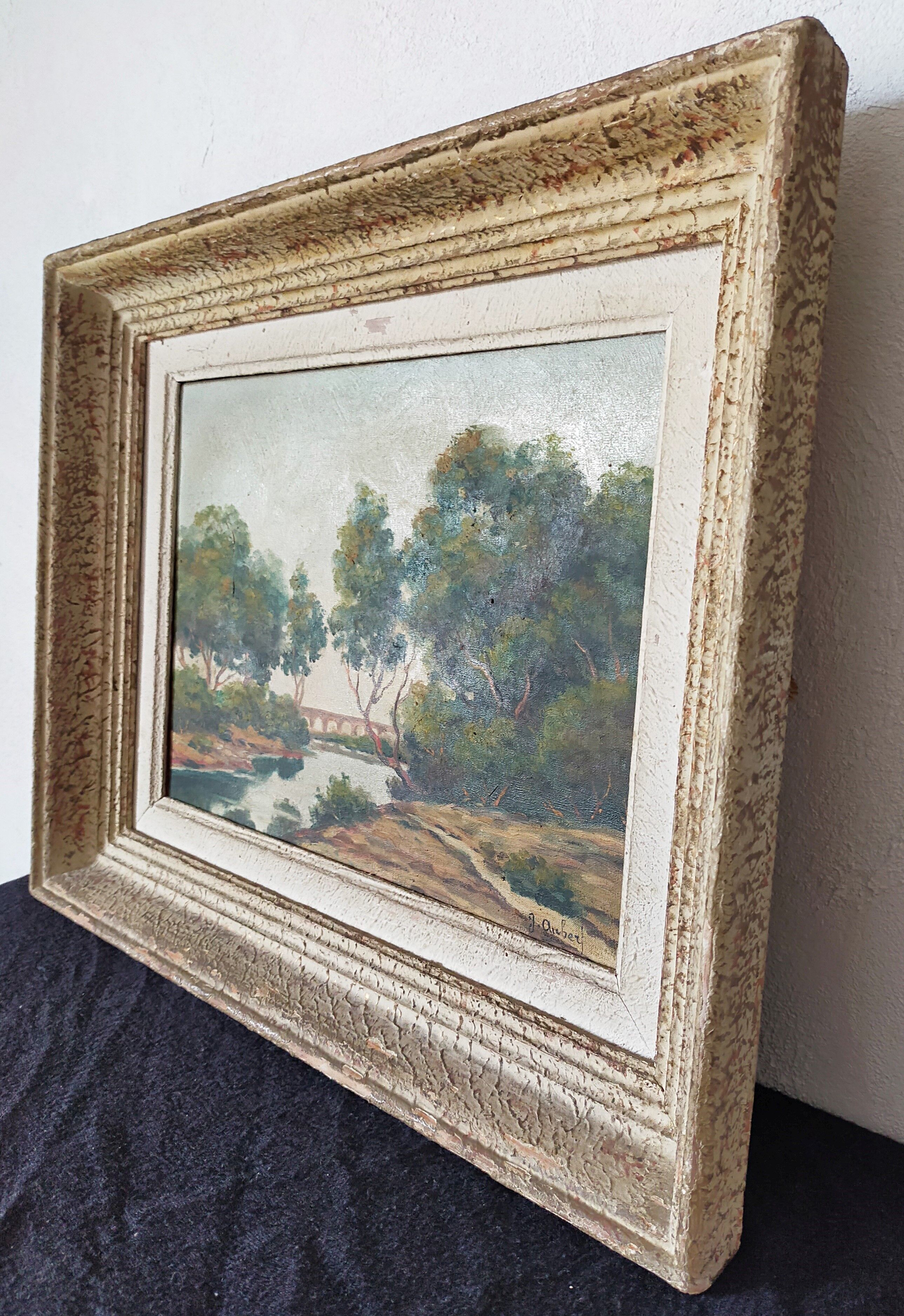 Gaston Aubert Oil on canvas XXth landscape
