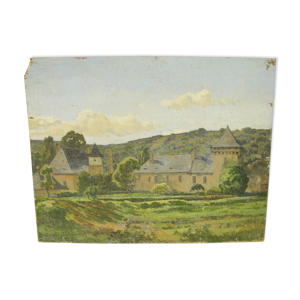 Peinture village de france