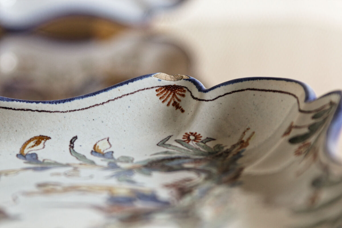 Pair of Nevers earthenware dishes