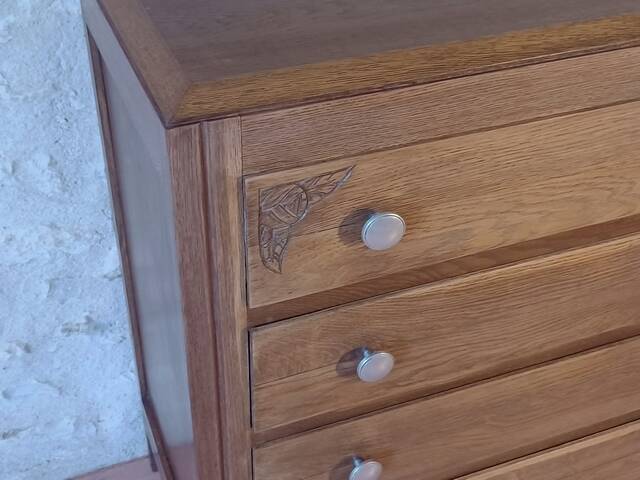 Vintage art deco chest of drawers 1940 - 1950