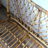 Banquette en rotin vintage