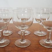 6 old balloon glasses – Bistrot style – XXth century