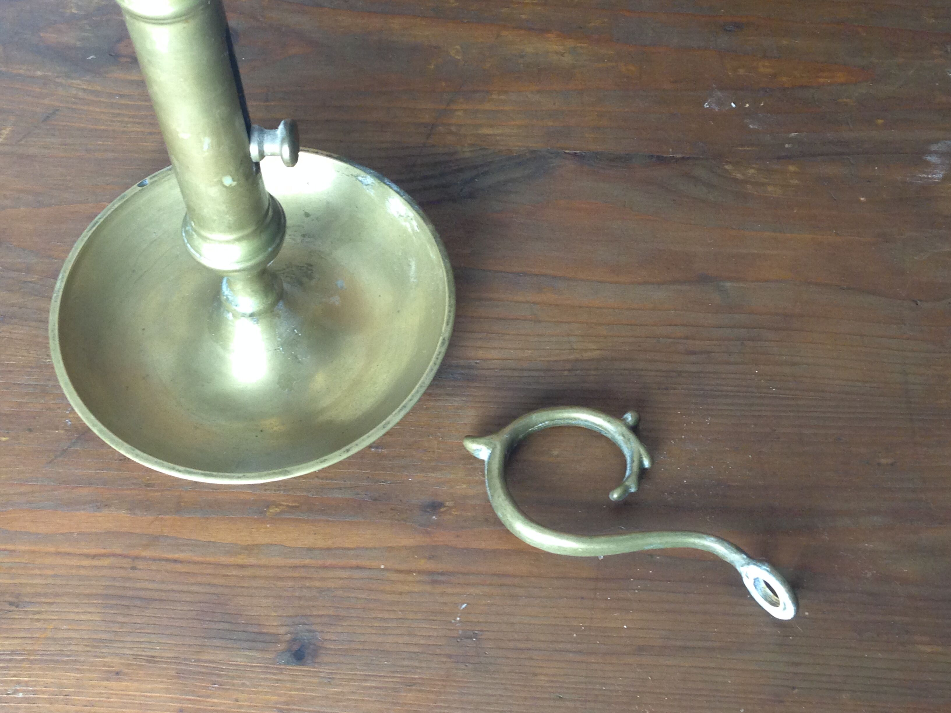Old brass candlestick