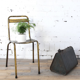 Yellow metal bistro chair