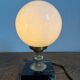 Table lamp in marble, gold metal, opaline globe