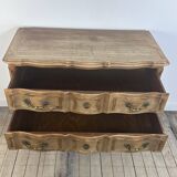 Louis XV style chest of drawers in carved wood