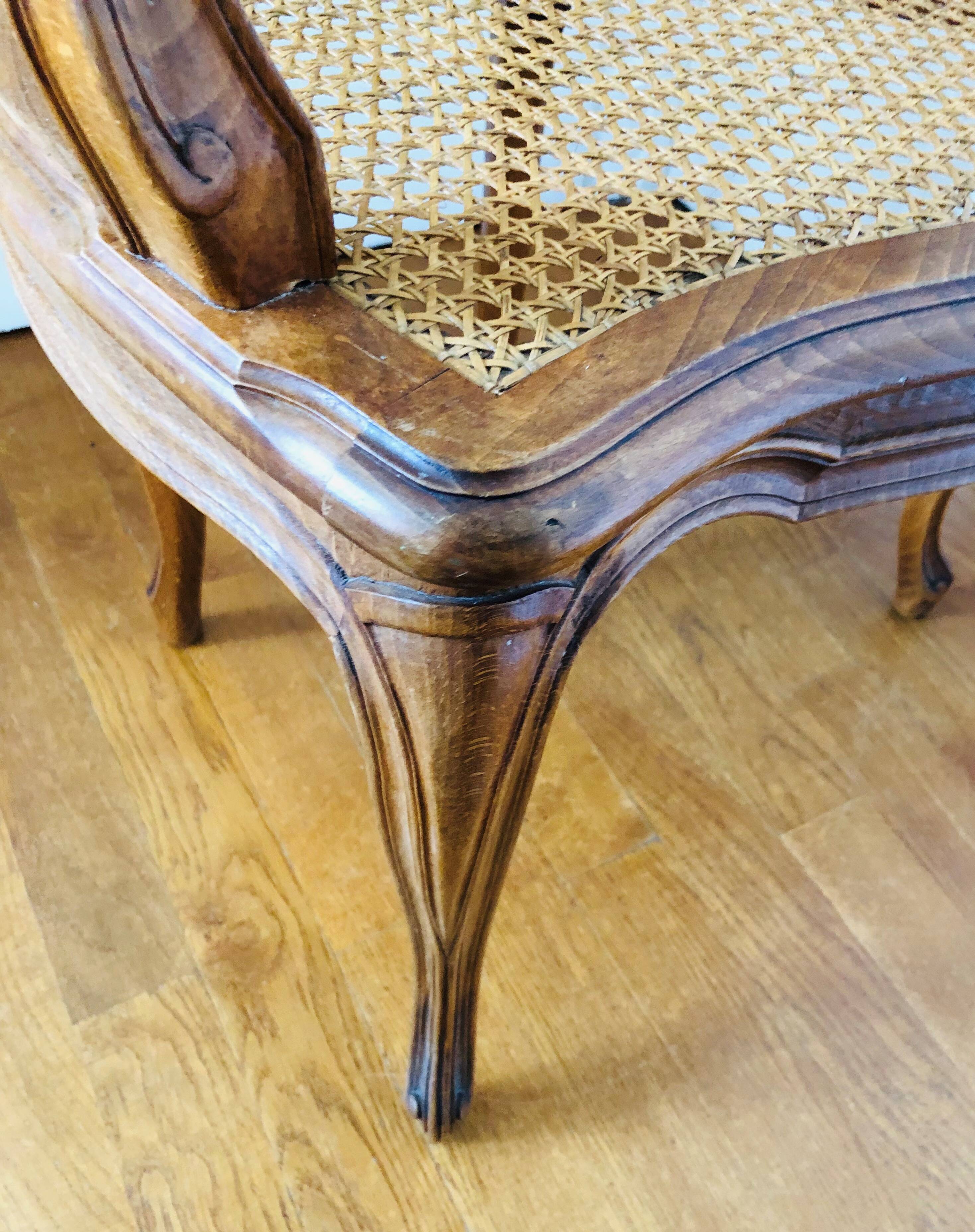 Fauteuil cabriolet canné