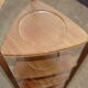 Small cake stand in solid Cuban mahogany and lemonwood inlay, circa 1900