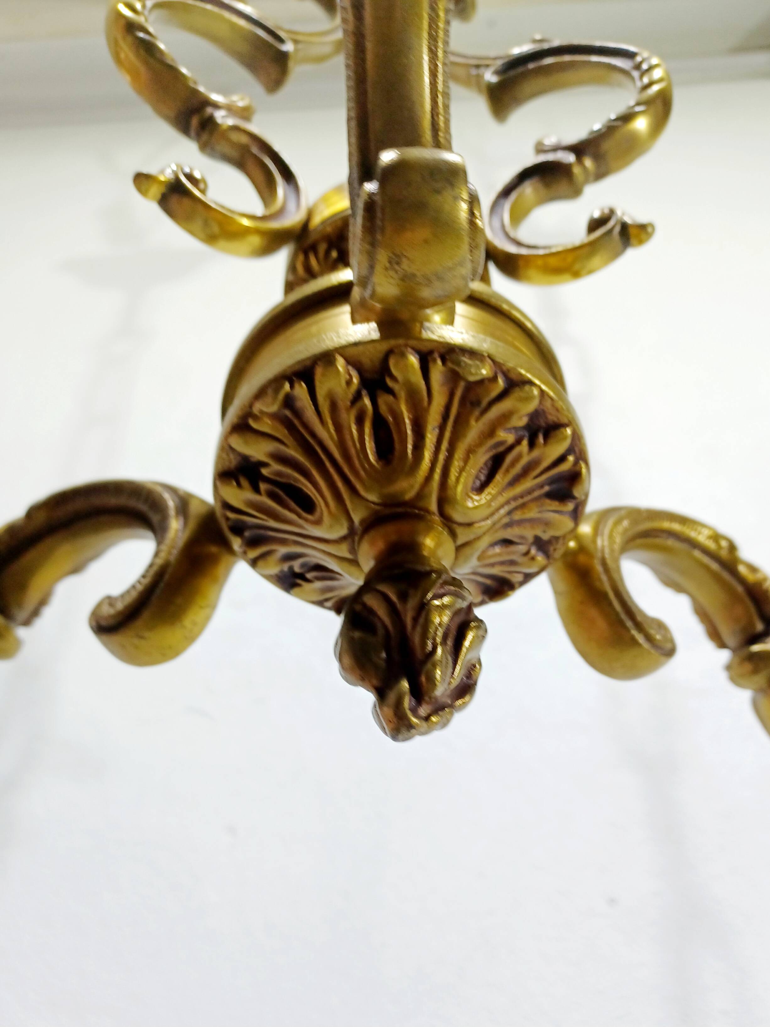 3-light bronze chandelier