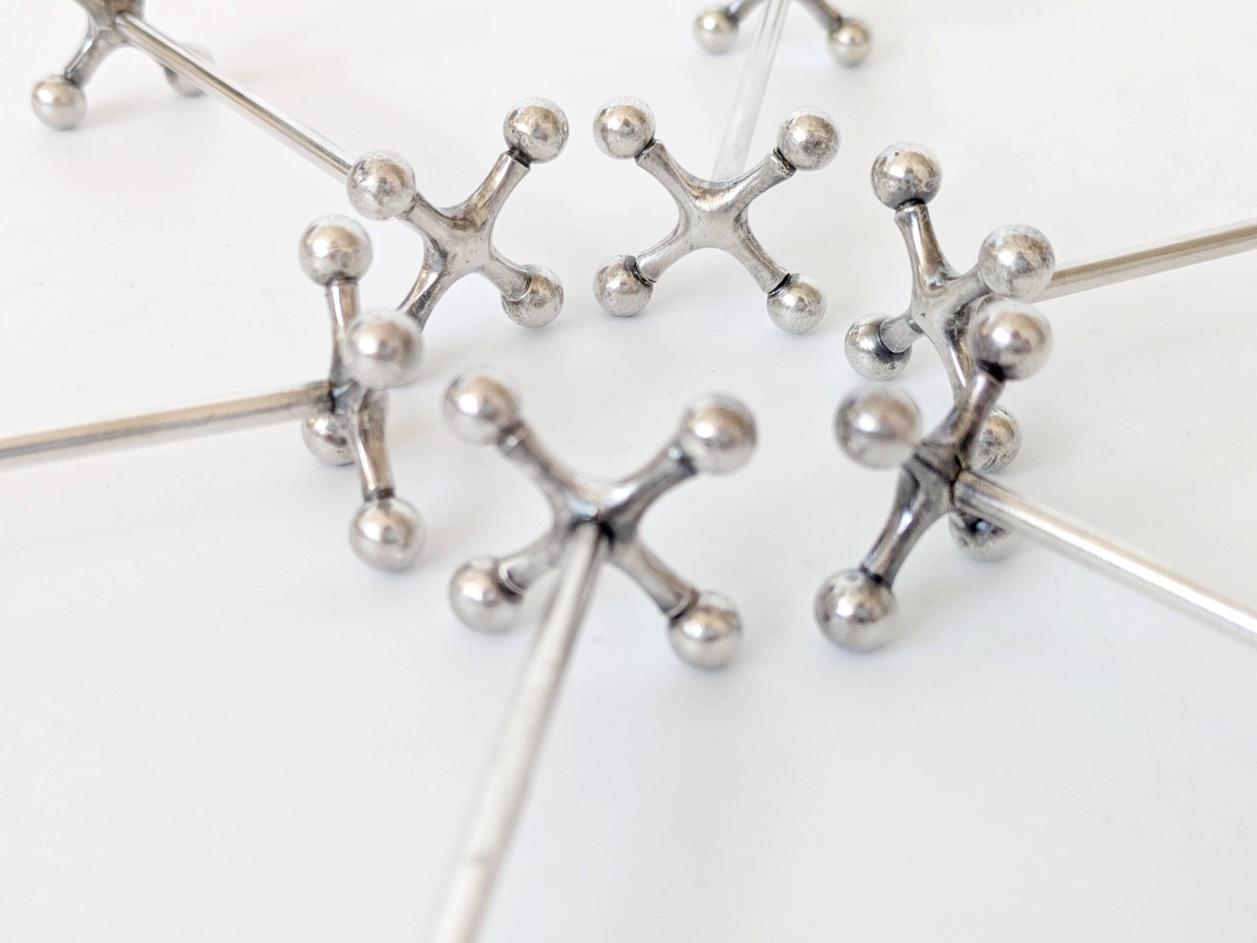 Set of 6 WMF Silver-Plated Knife Rests, Jack Style, Vintage 1970s