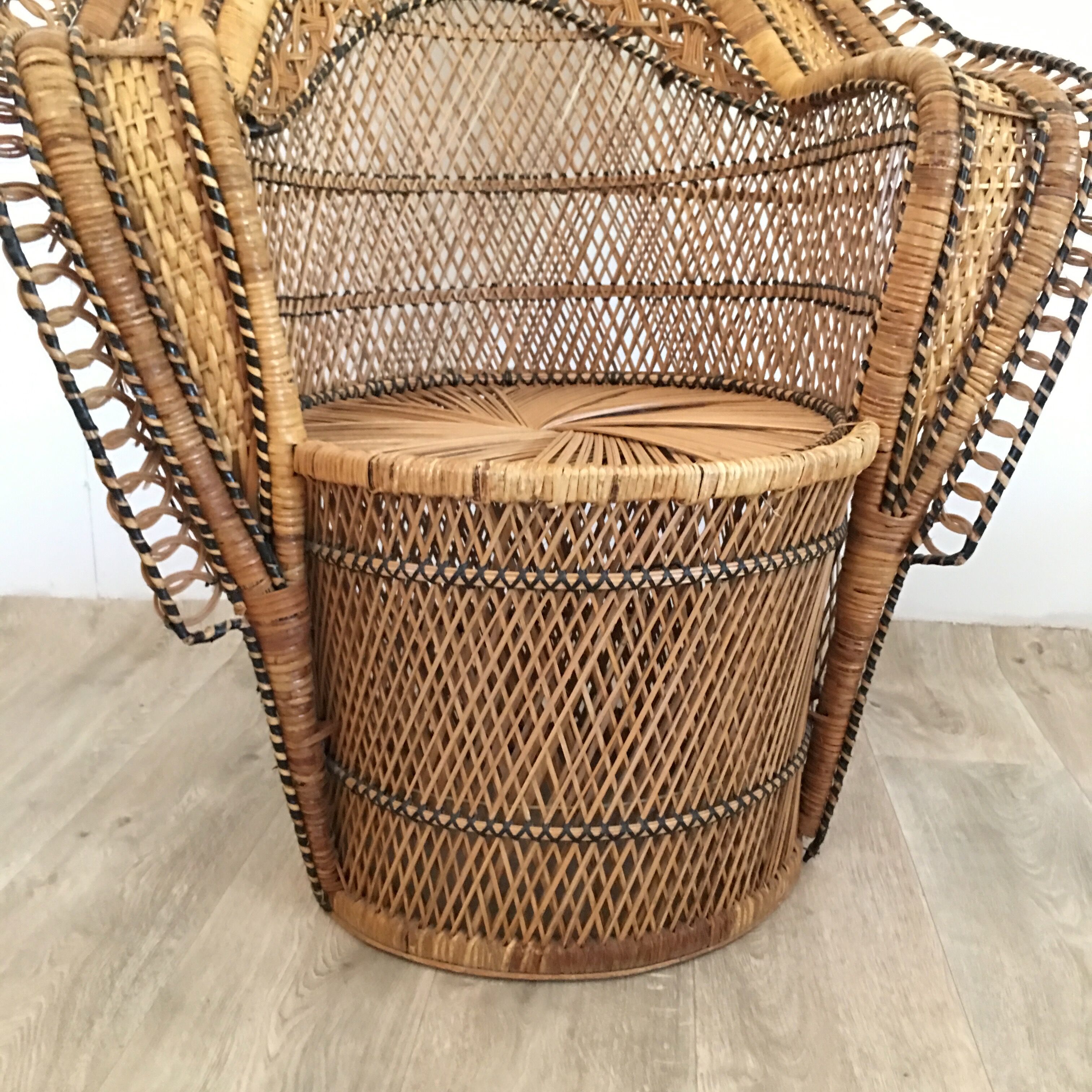 Emmanuelle low armchair Wicker