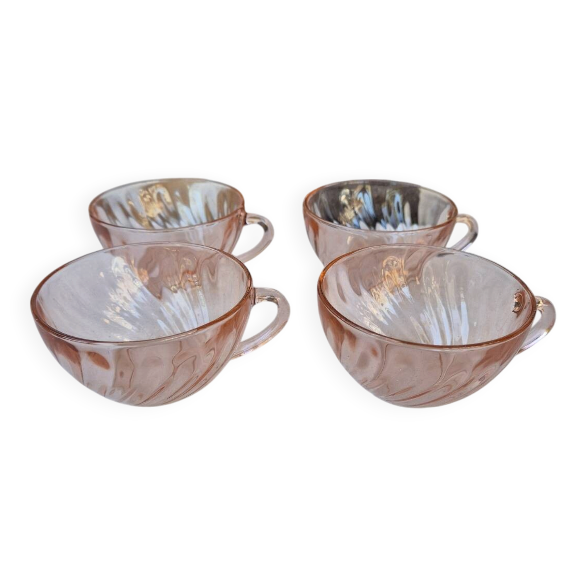 Arcoroc Arcopal Rosaline coffee cups