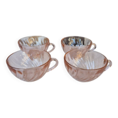 Arcoroc Arcopal Rosaline coffee cups