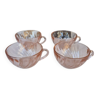 Arcoroc Arcopal Rosaline coffee cups