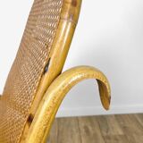 Rocking Chair rattan and canning 70's