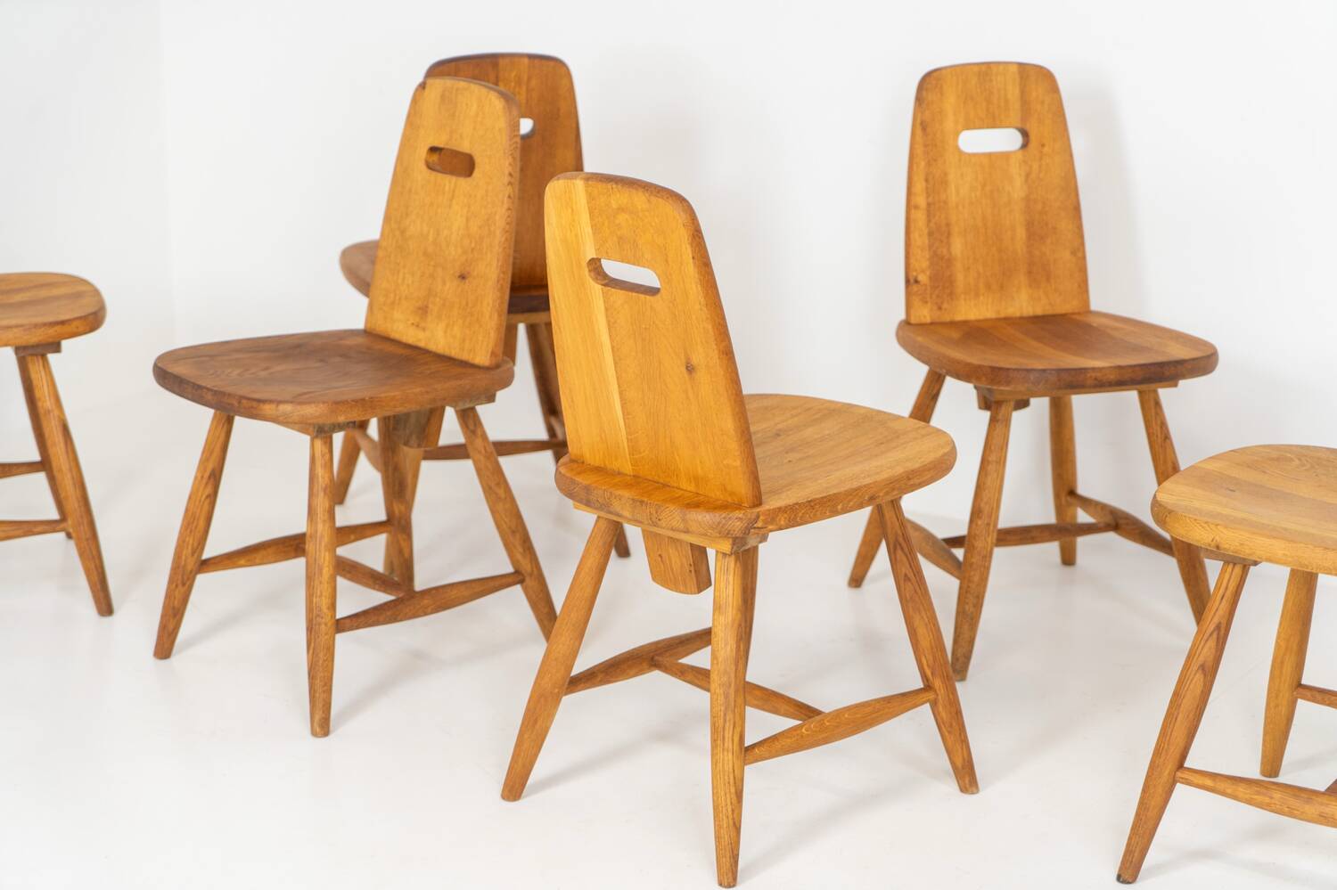 Ensemble de six rares chaises à repas « Pirtti » par Eero Aarnio pour Laukaan Puu