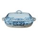 Légumier ancien KG Lunéville modèle Marceau décor bleu