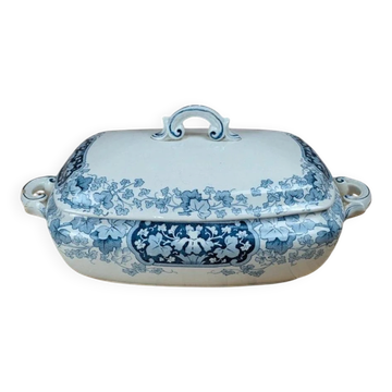 Old vegetable dish KG Lunéville model Marceau blue decoration