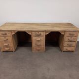 Double oak desk
