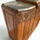 Art Deco buffet in solid wood — marble top and curved fronts