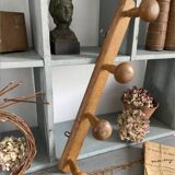 Blond wood coat rack