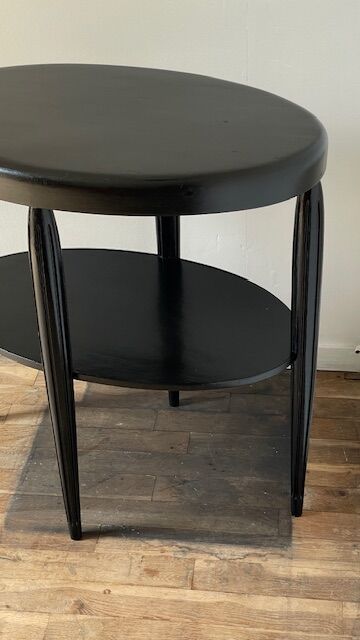 Gueridon console bois noir art déco