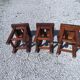 3 solid oak stools, 1980s