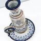 Candle holder with handle and vintage '80 cup in glazed ceramic. Signed Vilá Clara. In perfect condition.