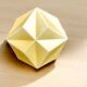 Lampe à encastrer en opaline origami de style Art Déco