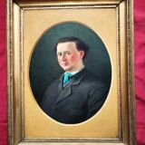 Portrait d'un gentilhomme français du XIXe siècle, peinture à l'huile