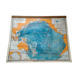 Pacific Ocean wall map