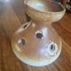 Stoneware vase with flower spikes