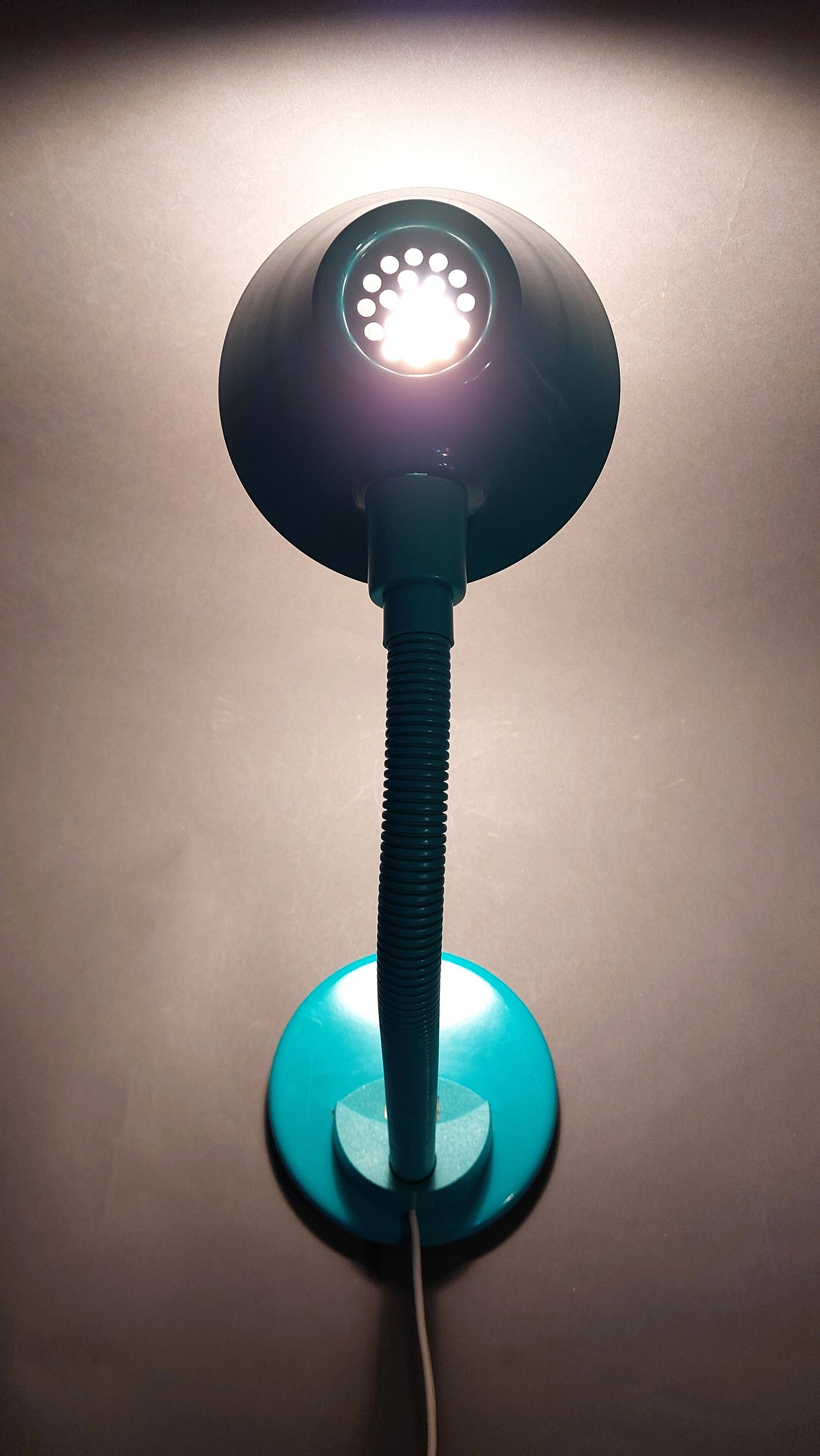 Pebble green Aluminor articulated desk lamp 1970.