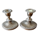 English silver plated candlestick duo "Falstaff"