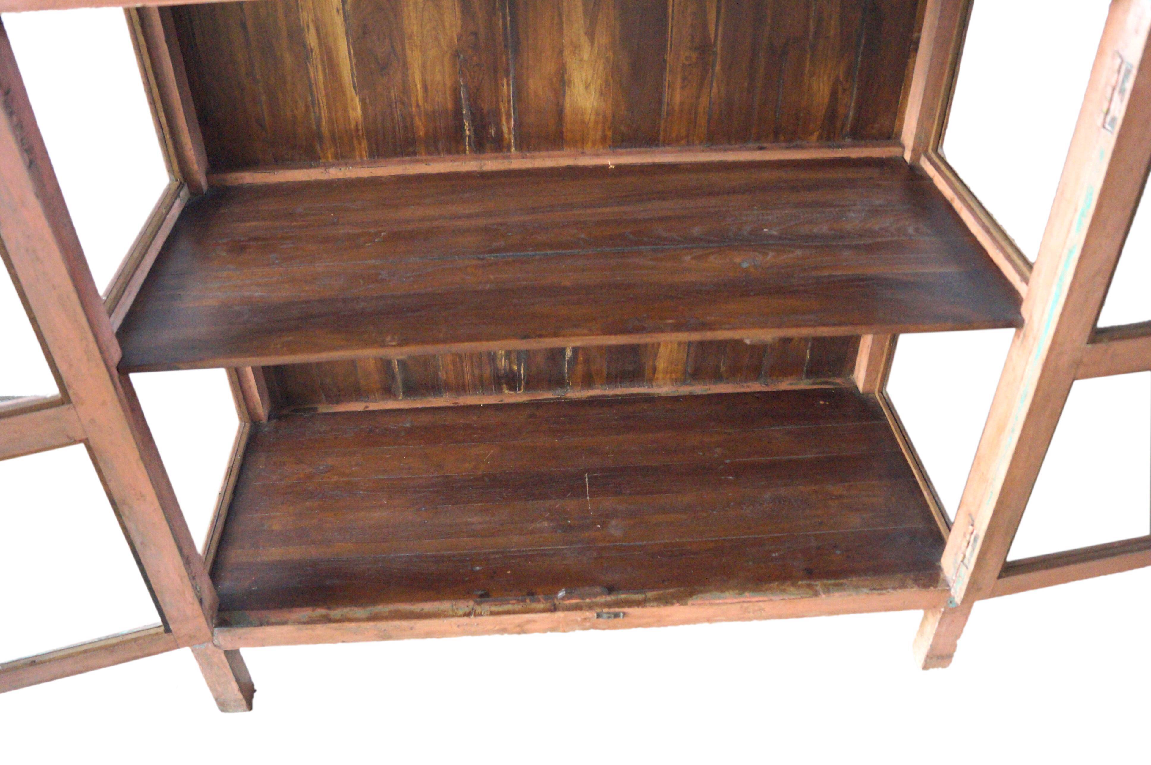 Teak glass buffet
