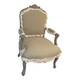 Fauteuil style bergère régence froufrou