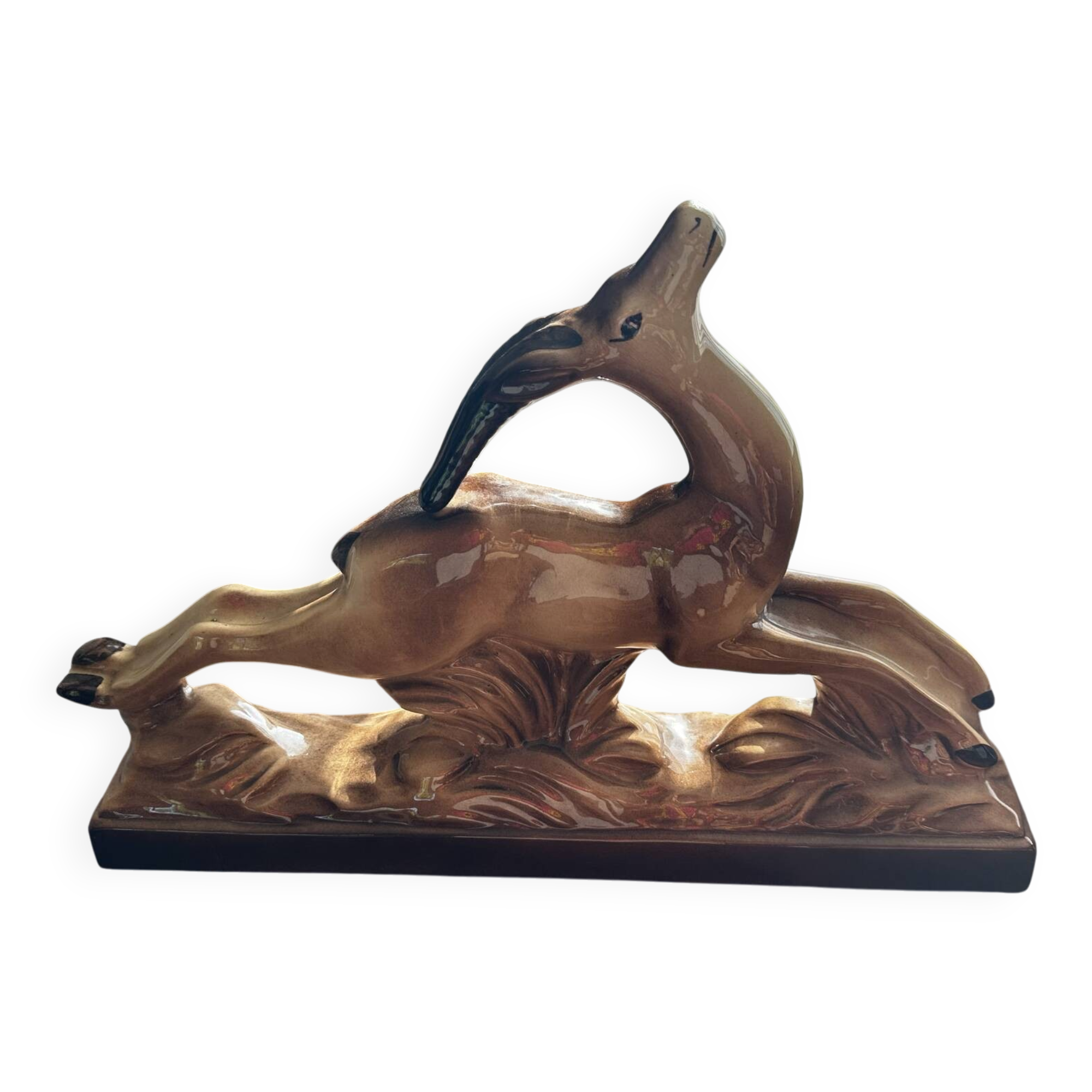 Art Deco ceramic gazelle