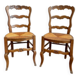 Paire de chaises en chêne