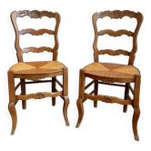 Paire de chaises en chêne