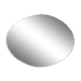 Miroir biseauté ovale grand format 81x60cm
