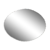 Large format oval beveled mirror 81x60cm