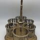 Servitor tray for glass in gilded metal, goldsmith christofle 19th century