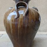 Jarre XXL Art nouveau en grès émaillé, France vers 1900