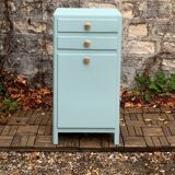 Commode de salle de bain vintage vert grisé