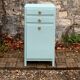 Vintage gray green bathroom chest of drawers