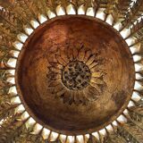 Large wall sconce "Sol" in gilded wrought iron – Spain, 1950s