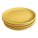 Set of 5 yellow dessert plates