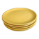 Set of 5 yellow dessert plates