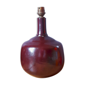 Glazed ceramic lamp 1960 Scandinavian violet stoneware